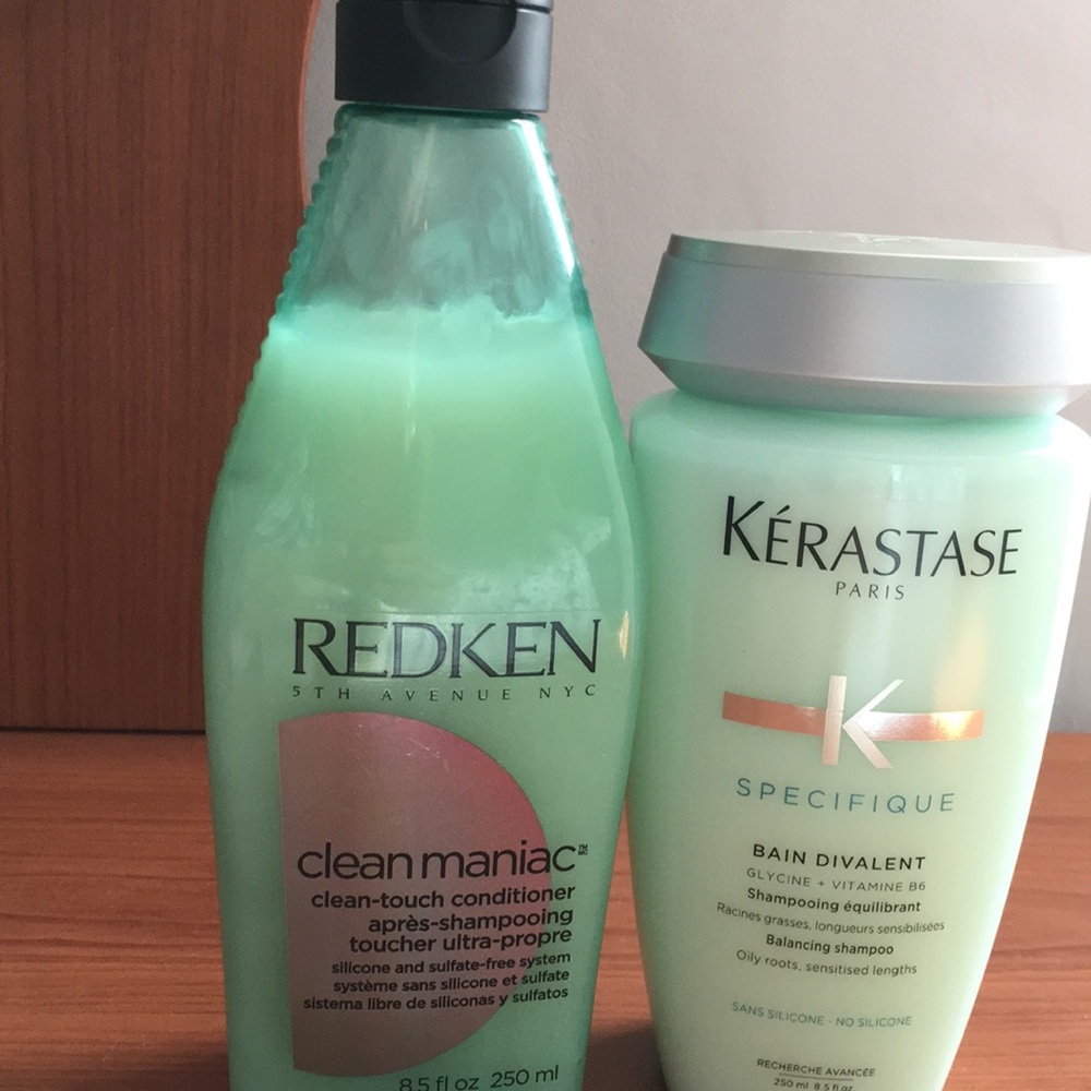 Kerastase shampoo and Redken conditioner
